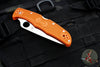 Spyderco Endura Orange Handle Satin Flat Ground Lockback Knife C10FPOR