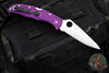 Spyderco Endura Locknack Folder- Purple Handle- Satin Flat Ground Blade C10FPPR