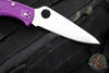 Spyderco Endura Locknack Folder- Purple Handle- Satin Flat Ground Blade C10FPPR