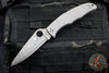 Spyderco Endura- Titanium Handles- Damascus Plain Edge Blade C10TIPD