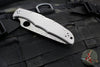 Spyderco Endura- Titanium Handles- Damascus Plain Edge Blade C10TIPD