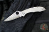 Spyderco Delica- Titanium Handle- Damascus Flat Ground Blade Lockback C11TIPD v2