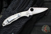 Spyderco Delica- Titanium Handle- Damascus Flat Ground Blade Lockback C11TIPD v2