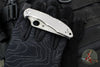 Spyderco Delica- Titanium Handle- Damascus Flat Ground Blade Lockback C11TIPD v2