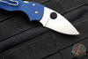 Spyderco Lil' Native- Cobalt Blue G-10 Handle- Satin Flat Ground SPY27 Blade C230GPCBL