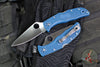 Spyderco Endela Lockback Folder- Cobalt Blue FRN Handle- Satin Flat Ground SPY27 Steel Blade C243PCBL