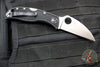 Spyderco RockJumper Black Handle Satin Flat Ground Wharncliffe Lockback Knife C254PBK