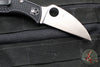 Spyderco RockJumper Black Handle Satin Flat Ground Wharncliffe Lockback Knife C254PBK