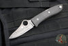 Spyderco SpyOpera- Carbon Fiber Handle- Damasteel Flat Ground Knife C255CFPD