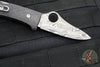 Spyderco SpyOpera- Carbon Fiber Handle- Damasteel Flat Ground Knife C255CFPD