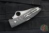 Spyderco SpyOpera- Carbon Fiber Handle- Damasteel Flat Ground Knife C255CFPD
