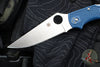 Spyderco Stretch 2 XL Lockback Knife- Cobalt Blue FRN Handle- Satin Flat Ground SPY27 Steel Blade C258PCBL