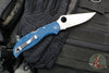 Spyderco Stretch 2 XL Lockback Knife- Cobalt Blue FRN Handle- Satin Flat Ground SPY27 Steel Blade C258PCBL