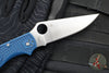 Spyderco Stretch 2 XL Lockback Knife- Cobalt Blue FRN Handle- Satin Flat Ground SPY27 Steel Blade C258PCBL