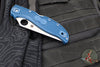 Spyderco Stretch 2 XL Lockback Knife- Cobalt Blue FRN Handle- Satin Flat Ground SPY27 Steel Blade C258PCBL