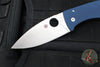 Spyderco Bodacious Compression Lock Folder- Cobalt Blue FRN Handle- Satin SPY27 Steel Blade C263GPCBL