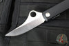 Spyderco Essenza Liner Lock Folder- Black Aluminum Handle- Satin Blade C272ALBKP