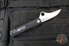 Spyderco Essenza Liner Lock Folder- Black Aluminum Handle- Satin Blade C272ALBKP
