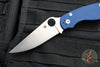 Spyderco Military Folding Knife- Modified Clip Point- Cobalt Blue G-10- Satin SPY27 Steel Blade C36GPCBL2