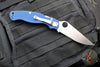 Spyderco Military Folding Knife- Modified Clip Point- Cobalt Blue G-10- Satin SPY27 Steel Blade C36GPCBL2