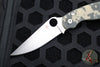 Spyderco Military Folding Knife- Modified Clip Point- Digital Camo G-10 with Satin Blade C36GPCMO2