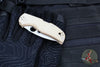 Spyderco Native 5 Lockback Folder- Brown Micarta Handle- Satin CPM-Cru Wear Steel Blade C41MPCW5