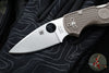 Spyderco Native 5 Lockback Knife- Brown FRN Lightweight Handle- Satin Flat Ground 15V Blade C41PBN15V5