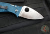 Spyderco Lil' Temperance- Teal Blue FRN Handle- Satin K390 Steel Blade