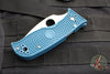 Spyderco Lil' Temperance- Teal Blue FRN Handle- Satin K390 Steel Blade