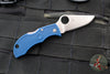 Spyderco Manbug- Cobalt Blue FRN Handle- Satin SPY27 Steel Blade MBCBL