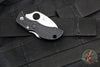 Spyderco Manbug Lockback Knife- Hawkbill Edge- Black Handle- Satin Full Serrated Blade MBHBS