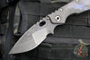 Mick Strider Custom XL-Grandpa Finished Drop Point Nightmare Grind- Double Flamed Ti Handles- Winged Skull Graphic