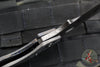 Mick Strider Custom XL-Grandpa Finished Drop Point Nightmare Grind- Double Flamed Ti Handles- Winged Skull Graphic