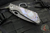 Mick Strider Custom XL-Grandpa Finished Drop Point Nightmare Grind- Double Flamed Ti Handles- Winged Skull Graphic