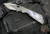 Mick Strider Custom XL-Grandpa Finished Spear Point- Double Flamed Ti Handles- Winged Skull Graphic