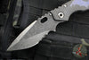 Mick Strider Custom XL-Grandpa Finished Spear Point- Double Flamed Ti Handles- Winged Skull Graphic