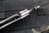 Mick Strider Custom XL-Grandpa Finished Bellied Spear Point- Double Flamed Ti Handles- Winged Skull Graphic