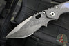 Mick Strider Custom XL-Grandpa Finished Bellied Spear Point- Double Flamed Ti Handles- Winged Skull Graphic