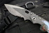 Mick Strider Custom XL-Grandpa Finished Bellied Spear Point- Double Flamed Ti Handles- Winged Skull Graphic
