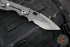 Mick Strider Custom XL-Grandpa Finished Bellied Spear Point- Double Flamed Ti Handles- Winged Skull Graphic