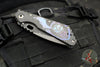 Mick Strider Custom XL-Grandpa Finished Bellied Spear Point- Double Flamed Ti Handles- Winged Skull Graphic