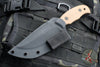 Strider Knives Persian Styled Fixed Blade with textured Tan G-10