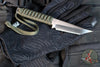 Strider Knives Fixed Blade- Tanto Edge- Green Cord- Satin Blade