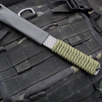 Strider Flamed Crosshatch Pattern Titanium Nail With OD Green Cord