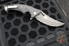Walter Brend Custom Knives- Blade Show 2014 Mamba Flipper- Carbon Fiber Handle- Damascus Hand Ground Blade
