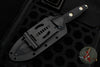 Microtech Socom Alpha Fixed Blade Knife- Tanto Edge- Black Handle With Stonewash Full Serrated Blade 114-12