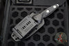 Microtech Socom Alpha Fixed Blade- Mini- Tanto Edge- Stonewash Full Serrated Blade 114M-12