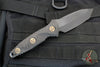 Microtech Socom Alpha- Mini- Tanto Edge- Carbon Fiber Handle- Black DLC Blade 114M-1 DLCCFS