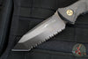 Microtech Socom Alpha- Mini- Tanto Edge- Carbon Fiber Handle- Black Full Serrated DLC Blade 114M-3 DLCCFS