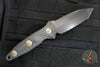 Microtech Socom Alpha- Mini- Tanto Edge- Carbon Fiber Handle- Black Full Serrated DLC Blade 114M-3 DLCCFS